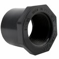Charlotte Pipe And Foundry 3/4x11/2 Flush Reducer Bushing, 3/4x1/2 in, SpigotxFPT, PVC, Gray, SCH 80 Schedule PVC081081600